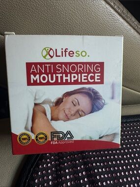 Lifeso Anti Snoring Adult Mouthpiece - White with Red Accents (NEW)